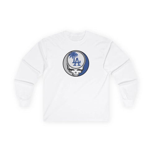 Grateful Dead - Los Angeles Dodgers Classic Stealie Long Sleeve Tee - MLB - StealieShop